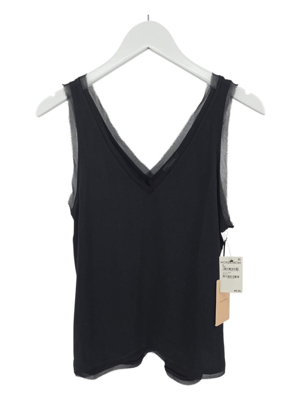 Halogen Raw Edge Tank NWT Rich Black Size Medium Retail $49